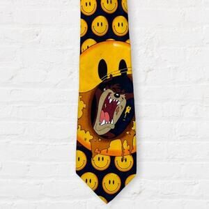 Vintage tasmanian devil taz tie with smileys